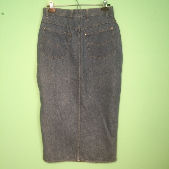 Baccini Long Skirt Size 13 / 14 Blue Jeans - Picture 6 of 11